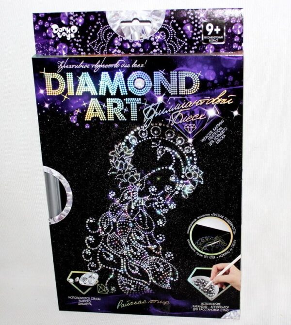 DIAMOND ART Набір для творчості Діамантовий блиск Райський птах DT