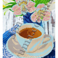 ЮМА 4388 Утренний кофе, схема под бисер