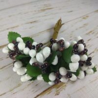 Добавка Тычинка двухцветная с блеском 11см темно-коричневые 7516