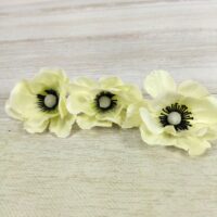 Квітка анемона маленька 8см Молочна Г377