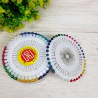 Шпилька на катушці 3,5см кольорова з крапелькою