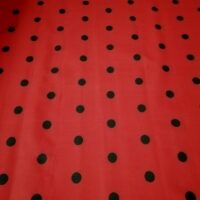 Хлопковая ткань (бязь Gold) 220см Красная в горох
