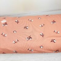 Ткань хлопок Турция 1,4м цветы хлопка на розовом