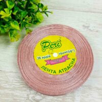 Стрічка атласна 16мм 33м 062 Припорошена троянда світла 28930