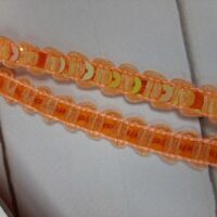 Тесьма с пайетками вьюнок оранжевый 1,3см 1109