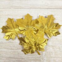 Листя клену С00610 колір золотистий 9см