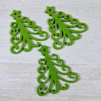 Декор прикраса з фетру Ялинка 7см 190024-1