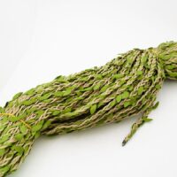 Шнур декоративный косичка с плющем 2см светло-коричневый