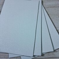 Фоамиран с глиттером на клеевой основе 2мм А4 белый 200476