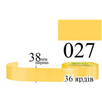 Стрічка атласна 38мм 33м 027 Топаз