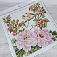БлагоДар 14-908 Птицы в цветах, схема под нитки 33*33см