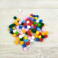 Фетровые помпоны 0,8см микс 163076 (20шт)