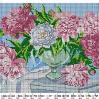 Фея Вышивки ВП-42 Пионы, схема под бисер