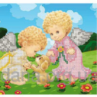 ДАНА-134 Игривая собачка, схема под бисер