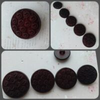 Пуговицы фигурные О-01-1 28мм бордо