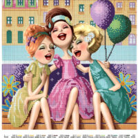 ДАНА-3136 Веселые подружки, схема под бисер