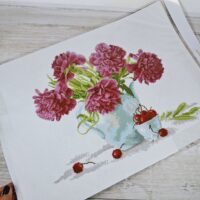 КІО 16-23 Півонії в глечику 33*45см схема для вишивки нитками