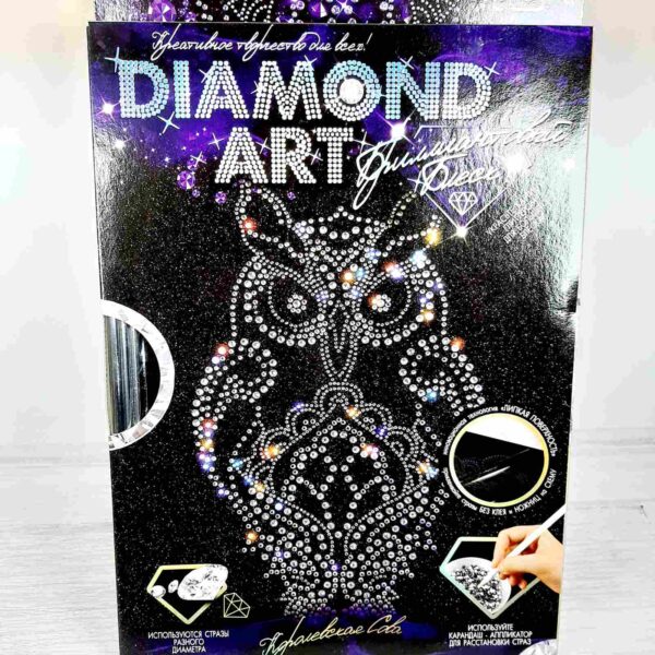 DIAMOND ART Набір для творчості Діамантовий блиск Сова DT DD-01-02