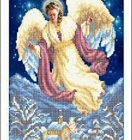 Золотая подкова ЗПНМ-005 Ангел над городом, схема под бисер