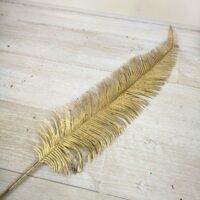 Декоративна гілка Перо 74см, колір - матове золото 839-874