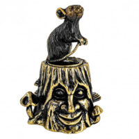 Наперсток из бронзы Пень с мышками №2297