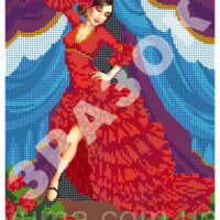 ЮМА 4259 Испанский танец, схема под бисер