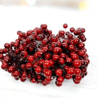 Ягода на проволке 12мм бордовый