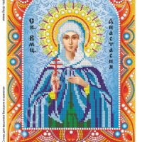Фея Вышивки ИК-7 Св. Анастасия, схема под бисер с камнями