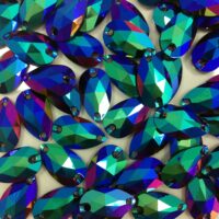 Стразы пришивные Капля 11*18мм Blue Zircon AB