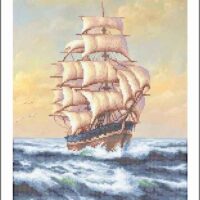 Золотая подкова ЗПП-022 Парусник, схема под бисер