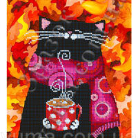 ЮМА 4324 Горячий кофе, схема под бисер