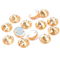 Пришивные Акрил Стразы Круглые 8*3мм Песочный