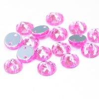 Пришивные Акрил Стразы Круглые 8*3мм Розовый