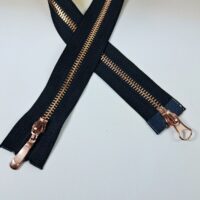 Металева блискавка Т5 чорний ланка RED GOLD 80см 2б m1155
