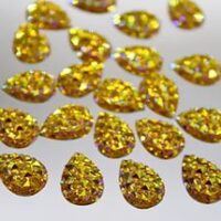 Стразы нашивная Капля 10*14мм Topaz AB