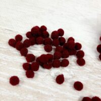 Фетровые помпоны 0,8см бордовые 163078 20шт