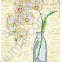 ЮМА 4380 Белая орхидея, схема под бисер