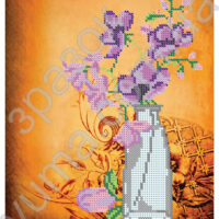 ЮМА 4376 Фиолетовые цветы, схема под бисер