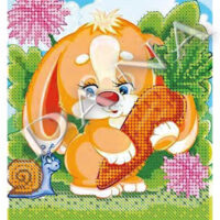 ДАНА-166 Зайка с морковкой, схема под бисер