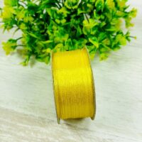 Стрічка атласна 3мм 91,5м 025 Лимон світлий
