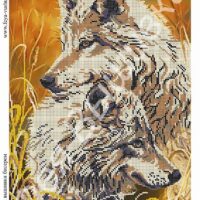 Фея Вышивки В-153 Волки, схема под бисер