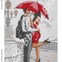 Фея Вышивки ВП-164 Двое под зонтом, схема под бисер