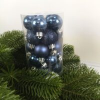Набір ялинкових куль 3см, колір - північно-синій, 25шт, 147-923