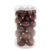 Набір ялинкових куль 3см, колір - темний шоколад, 40шт, 147-525