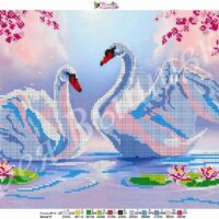 Фея Вышивки В-106 Лебеди, схема под бисер