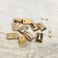 Наконечник,затискач для блискавки з гвинтом 10*16мм золото 2шт