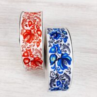 Репс 2,5см Петриковская роспись 2865