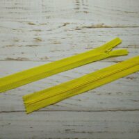 Молния потайная неразъемная, витая, Т3, 18см, нейлон, 0307 желтый