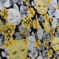 Ткань Хлопок 1,5м Котики (Италия Сток)