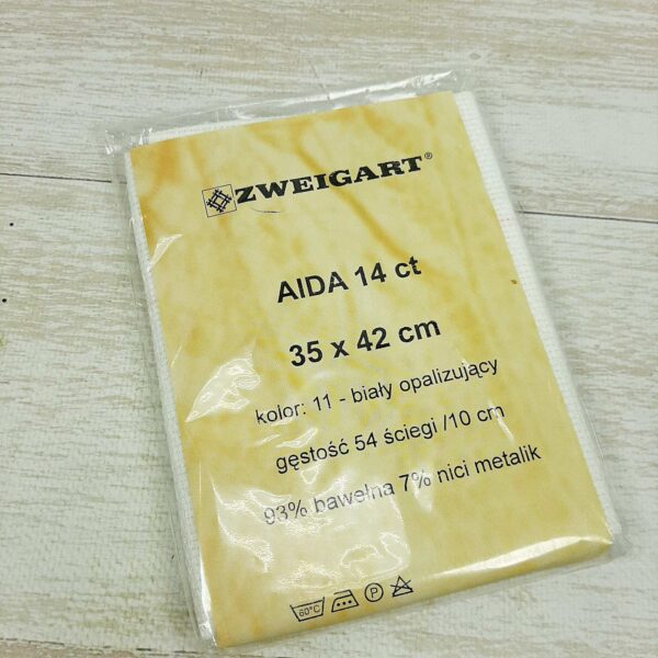 Канва ZWEIGART Aida №14 35x42см 0011 біла